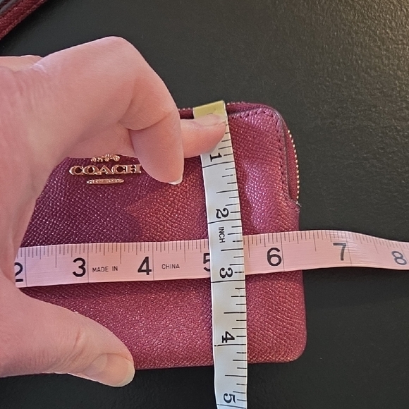 Coach Wristlet Clutch with Gold Logo - Picture 5 of 5